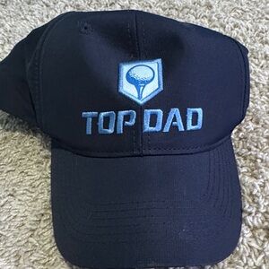 Top Dad Black Baseball Cap